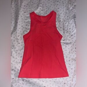 lululemon size 2 align racer back tank top waist length in color glaze pink